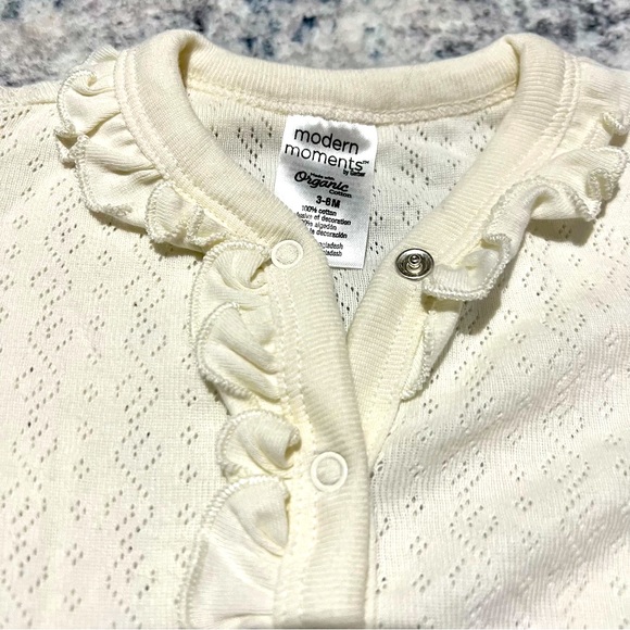 Organic pointelle romper - Picture 2 of 5